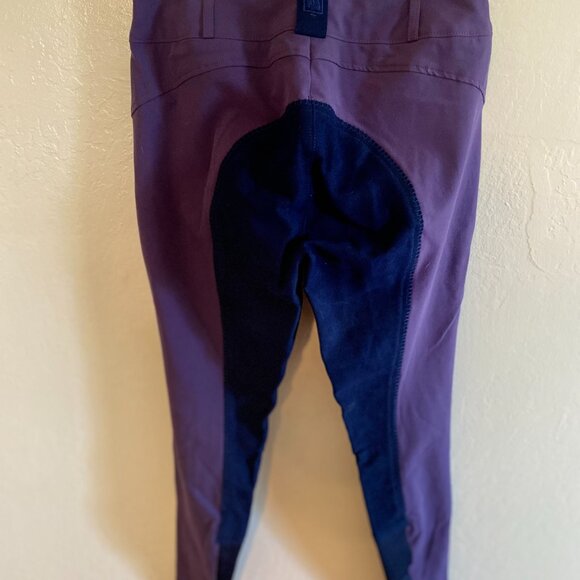 ROMFH Equestrian Apparel Full Seat Breeches Women’s Size 28R — Purple/Navy - Picture 5 of 11